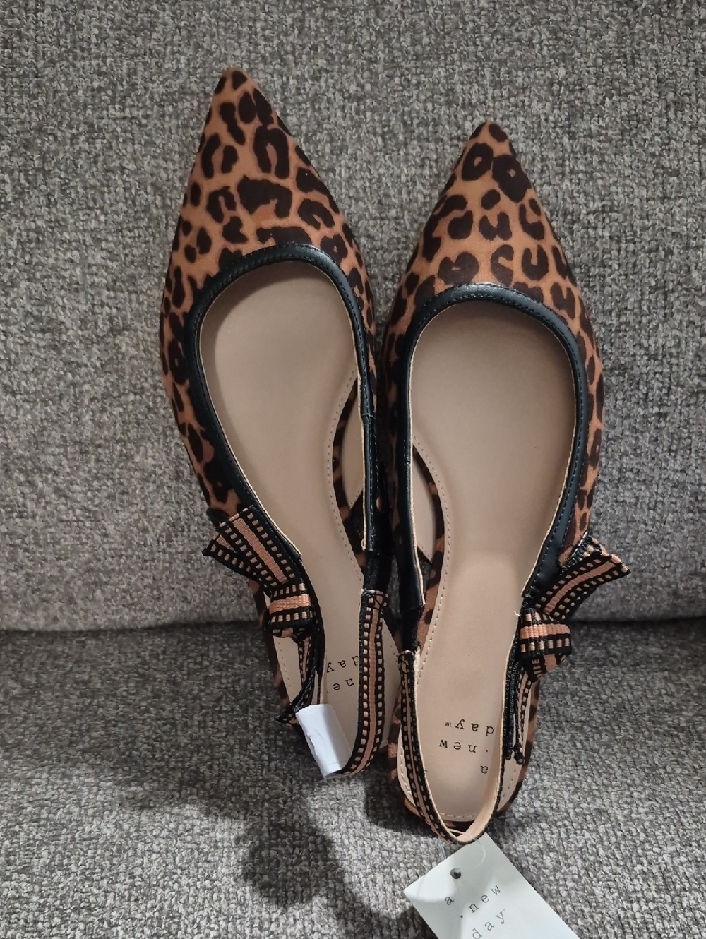 Womens London Sling Back Bow Flats By A NEW DAY,new With Tags!